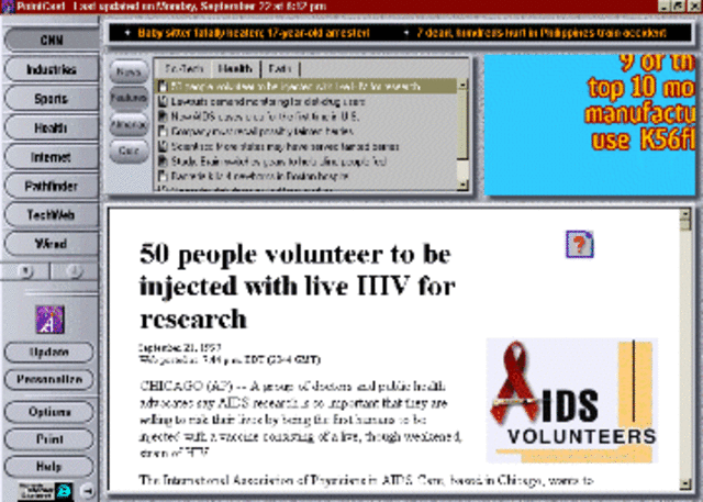 Pointcast y la tecnología Push