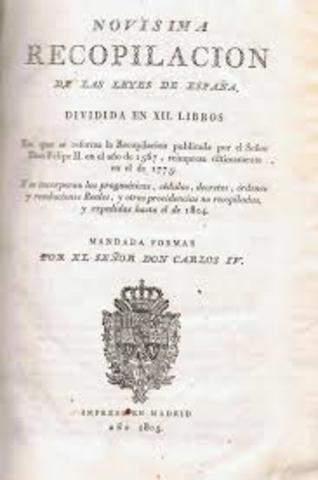 Novísima Recopilación de las Leyes de España de 1805