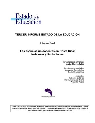 PROGRAMA NACIONAL DE ESCUELAS UNIDOCENTES (PRONEU)