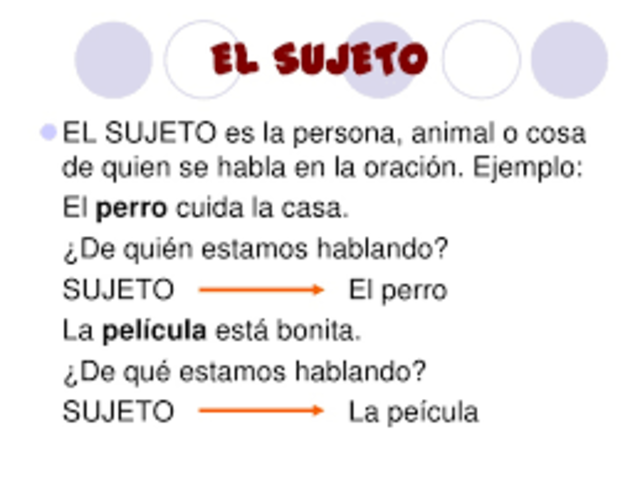 EL SUJETO