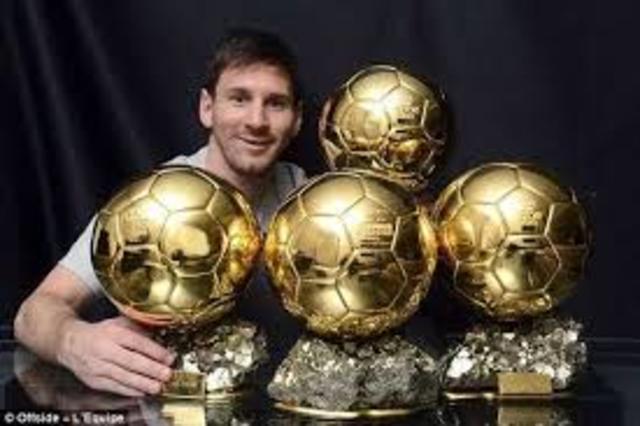 Lionel Messi's 4 consecutive Ballon D' Ors