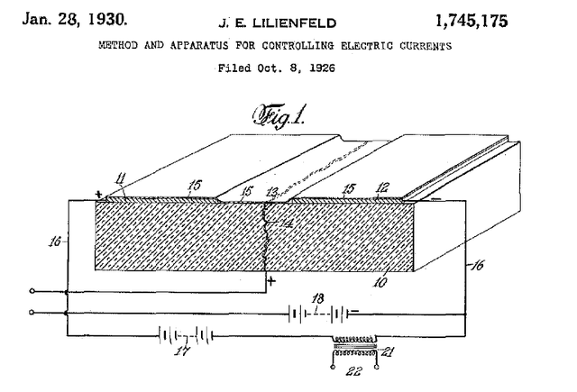 Desarrollo teórico del FET por Lilienfeld
