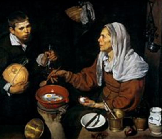 Old Woman Frying Eggs, by Diego Velásquez