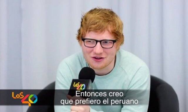 Ed Sheeran: "prefiero el pisco peruano, que el chileno"