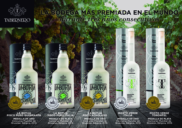 Gran medalla de oro para el pisco