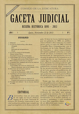 Creación de la Gaceta Judicial
