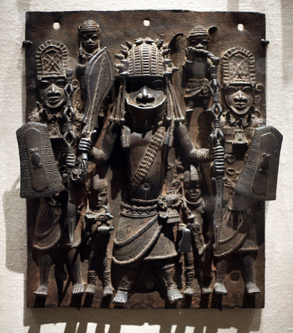 Warrior and Attendants Plaque
