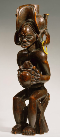 Seated Chief Playing thumb Piano (Mwanangana)