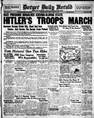 Nazis Take over Czechoslovakia