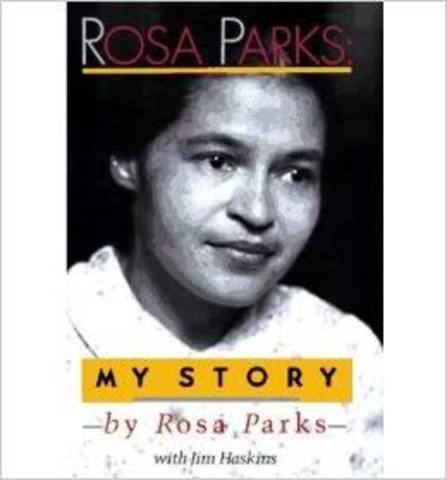 She publishes her first book, "Rosa Parks My Story"