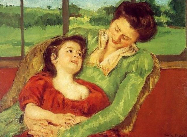 Mère et enfant (Reine Lefebre and Margot before a Window)