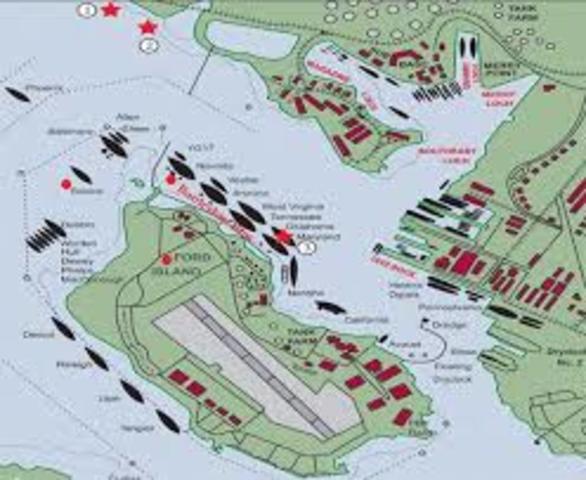 Japan attacks Pearl Harbor