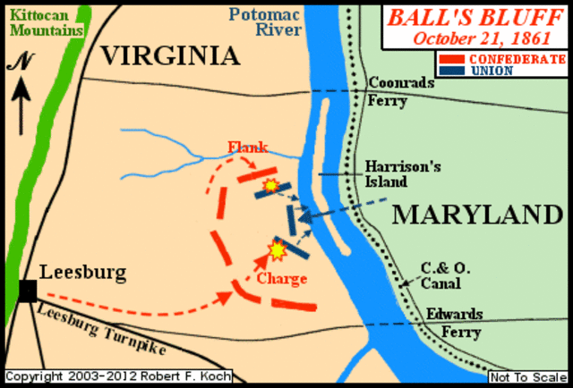 The Battle of Ball's Bluff, Virginia
