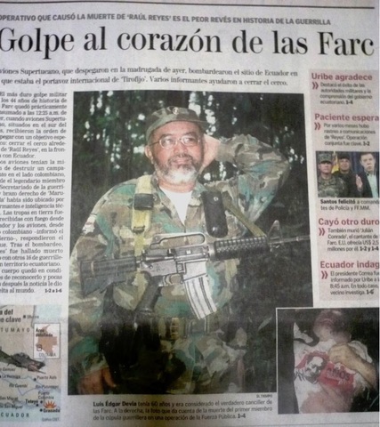 Asesinado Raúl Reyes.