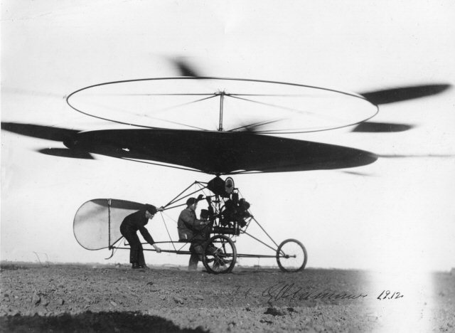 Lykkedes at få en skrueflyver til at løfte sig