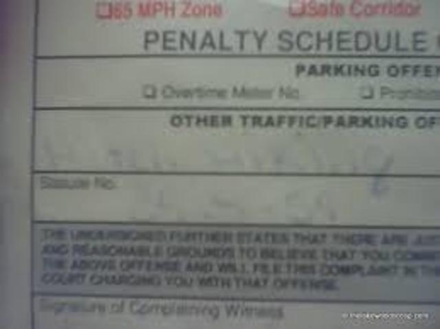 Chris Recieves a Ticket