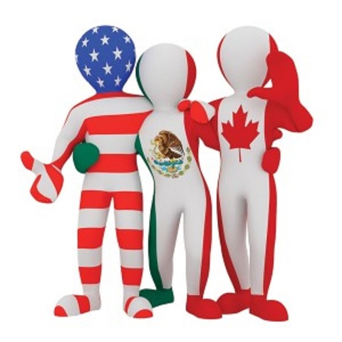 Tratado de Libre Comercio de América del Norte (TLCAN), con Estados Unidos y Canadá.