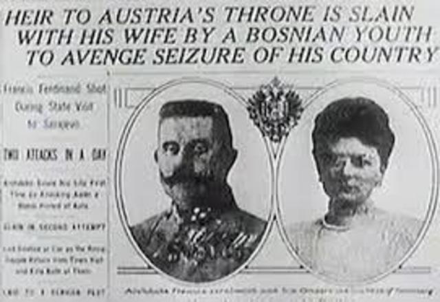 Archduke Franz Ferdinand Assassinated
