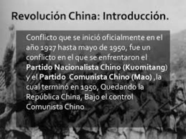 inicio de la Revolución China.