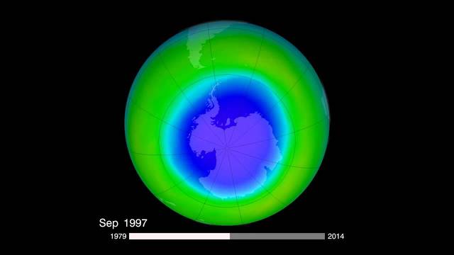 Imagen del agujero de la capa de ozono