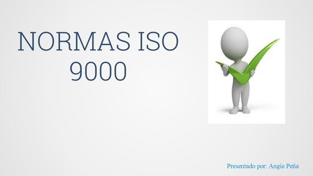 Publicación normas ISO 9,000