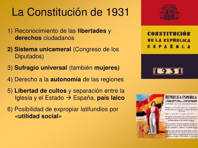la constitucion de 1931