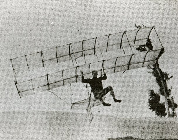 Manned glider was invented