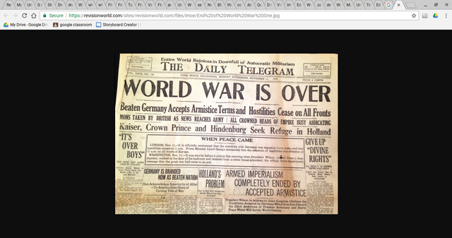 The End of World War 1