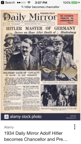 Hitler becomes  Chancellor