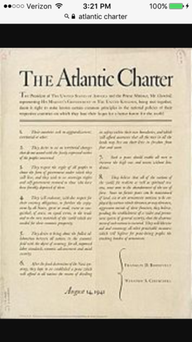 Roosevelt and Churchill Draft Atlantic Charter