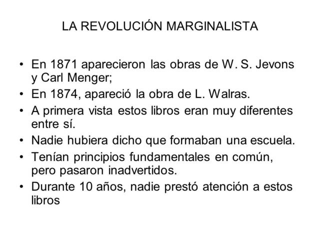 La revolución marginalista