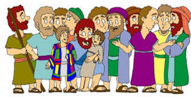 Jacob con sus doce hijos, las doce tribus de Israel.