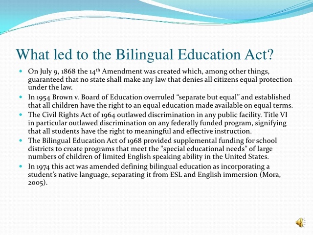Bilingual Education Act