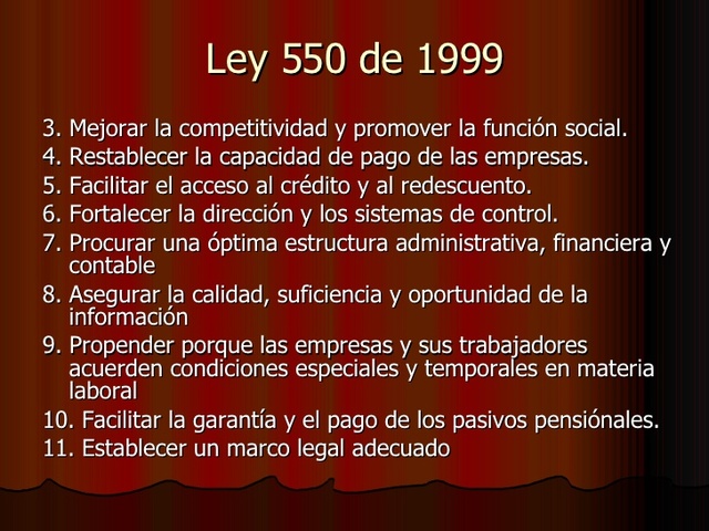 LEY 550 DE 1990
