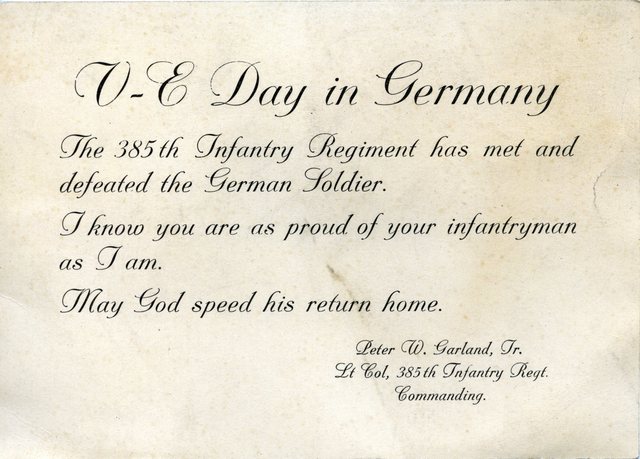 notice to familys back home