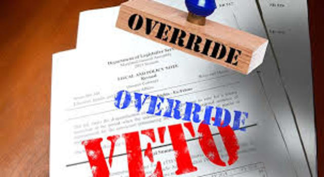 Congress overrides president's veto