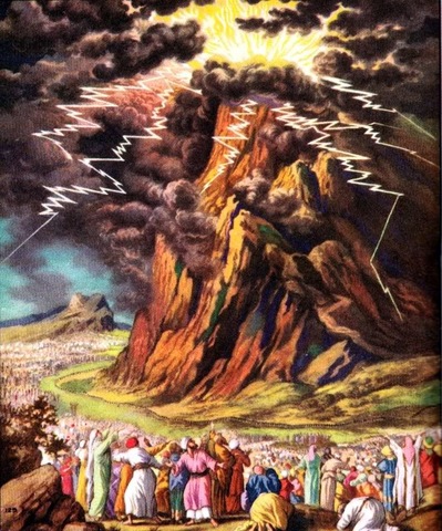 Los israelistas en el monte Sinaí