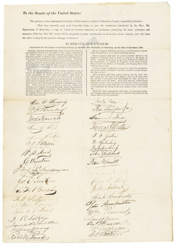 Crittenden Compromise Rejected