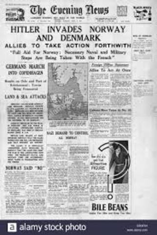 Germany Invades Denmark and Nowray
