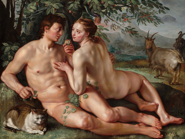 The Fall of Man, Hendrik Goltzius. Located in the National Gallery of Art, Washington DC.