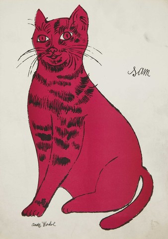 Fuschia Sam, Andy Warhol. Located in the Sims Reed Gallery.