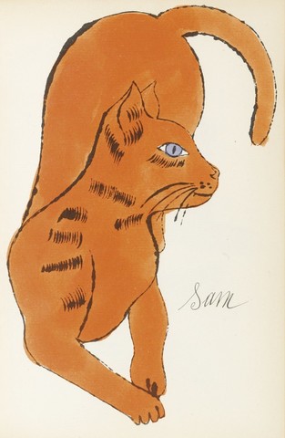 Brown Sam with Blue Eyes, Andy Warhol. Located in the Sims Reed Gallery.