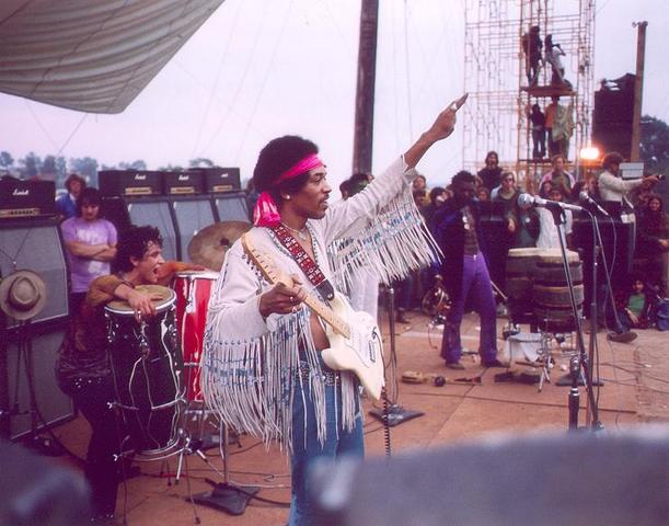 Jimi Hendrix Plays 'The Star Spangled Banner' at the Woodstock Festival