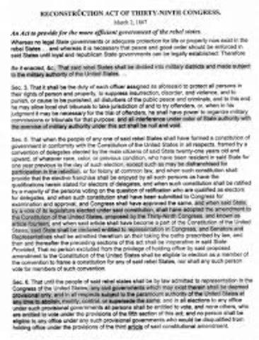 Third Reconstruction Act Passed