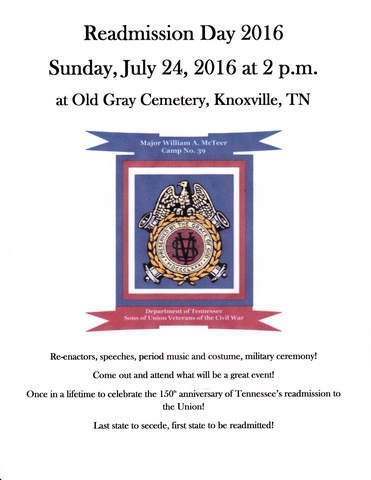 Tennessee is Back in the Union