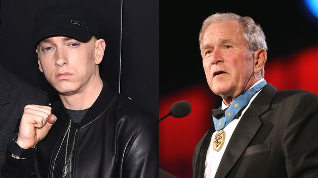 George Bush declares Eminem 'The biggest threat to American youth since Polio'