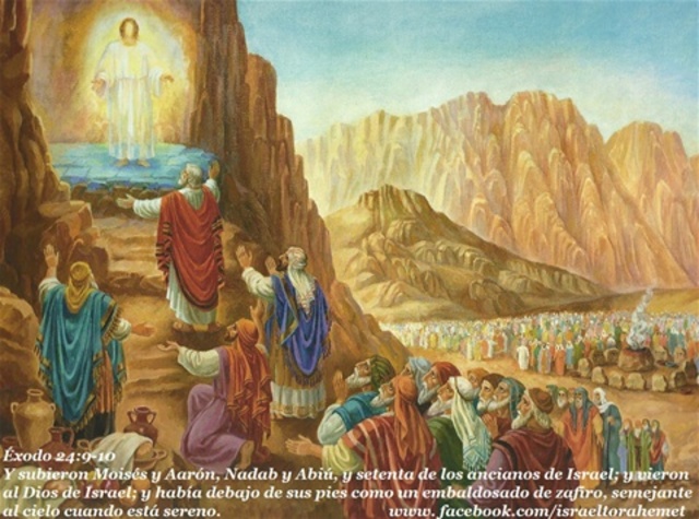 Moisés y los ancianos en el Monte Sinaí