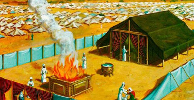 Moisés erige el tabernáculo