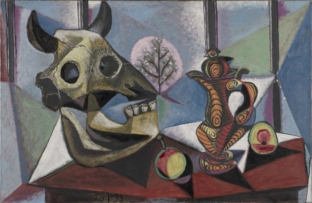 "Bull Skull, Fruit, Pitcher"
