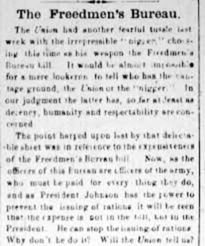 New Freedman's Bureau Bill